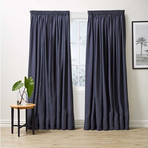 Astrid Denim - Readymade Lined Pencil Pleat Curtain