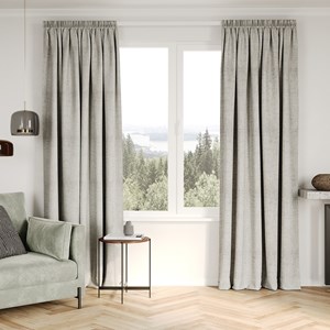 Lincoln Ash - Readymade Blockout Pencil Pleat Curtain
