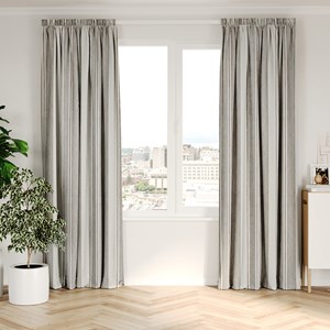 Munich Steel - Readymade Lined Pencil Pleat Curtain