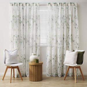 Ambrosia Fern - Readymade Sheer Pencil Pleat Curtain