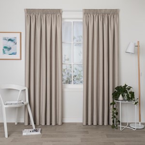 Cove Sand - Readymade Thermal Pencil Pleat Curtain