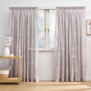 Avalon Fog - Readymade Sheer Pencil Pleat Curtain