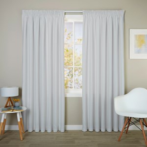 Triple-Weave Lining Curtain Grey - Readymade Pencil Pleat Lining Curtain