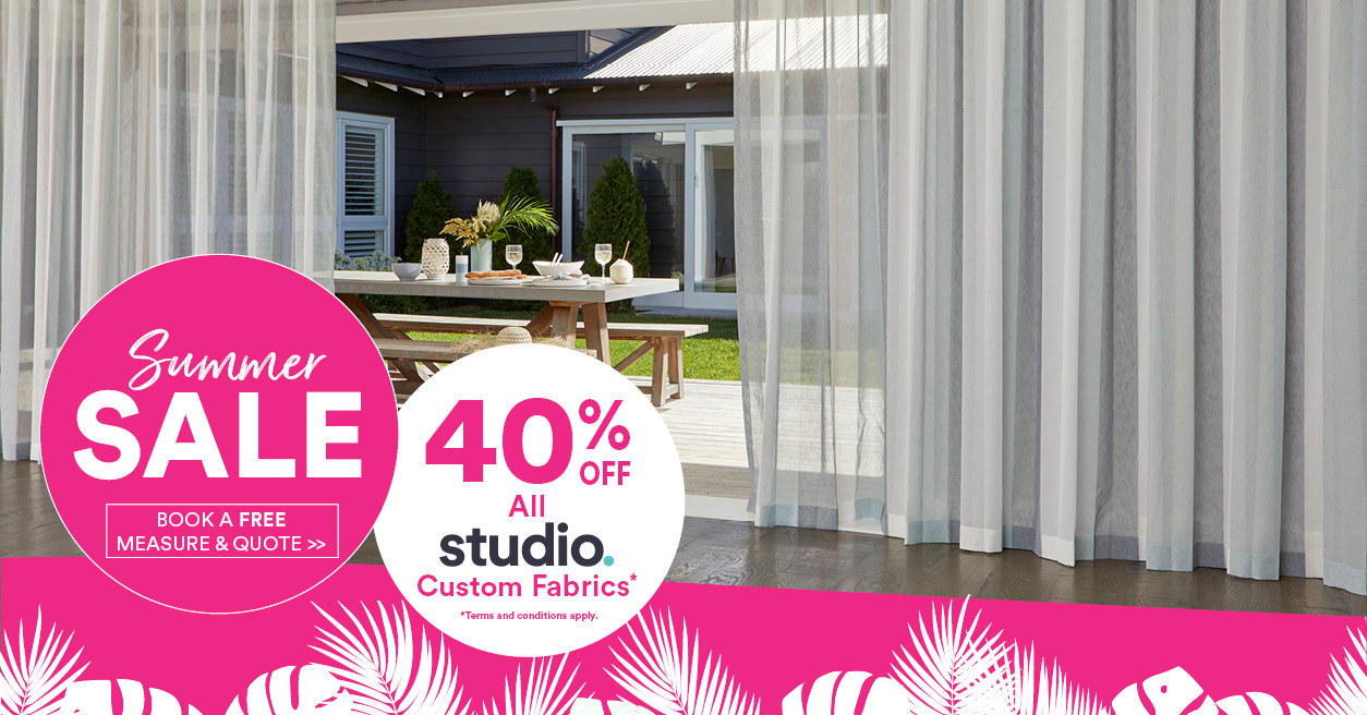 40% off Studio Custom Fabrics*