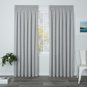 Eaton Concrete - Readymade Thermal Pencil Pleat Curtain