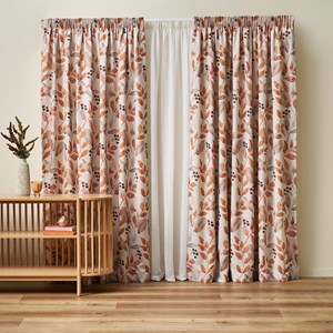 Elowen Ochre - Readymade Blockout Pencil Pleat Curtain